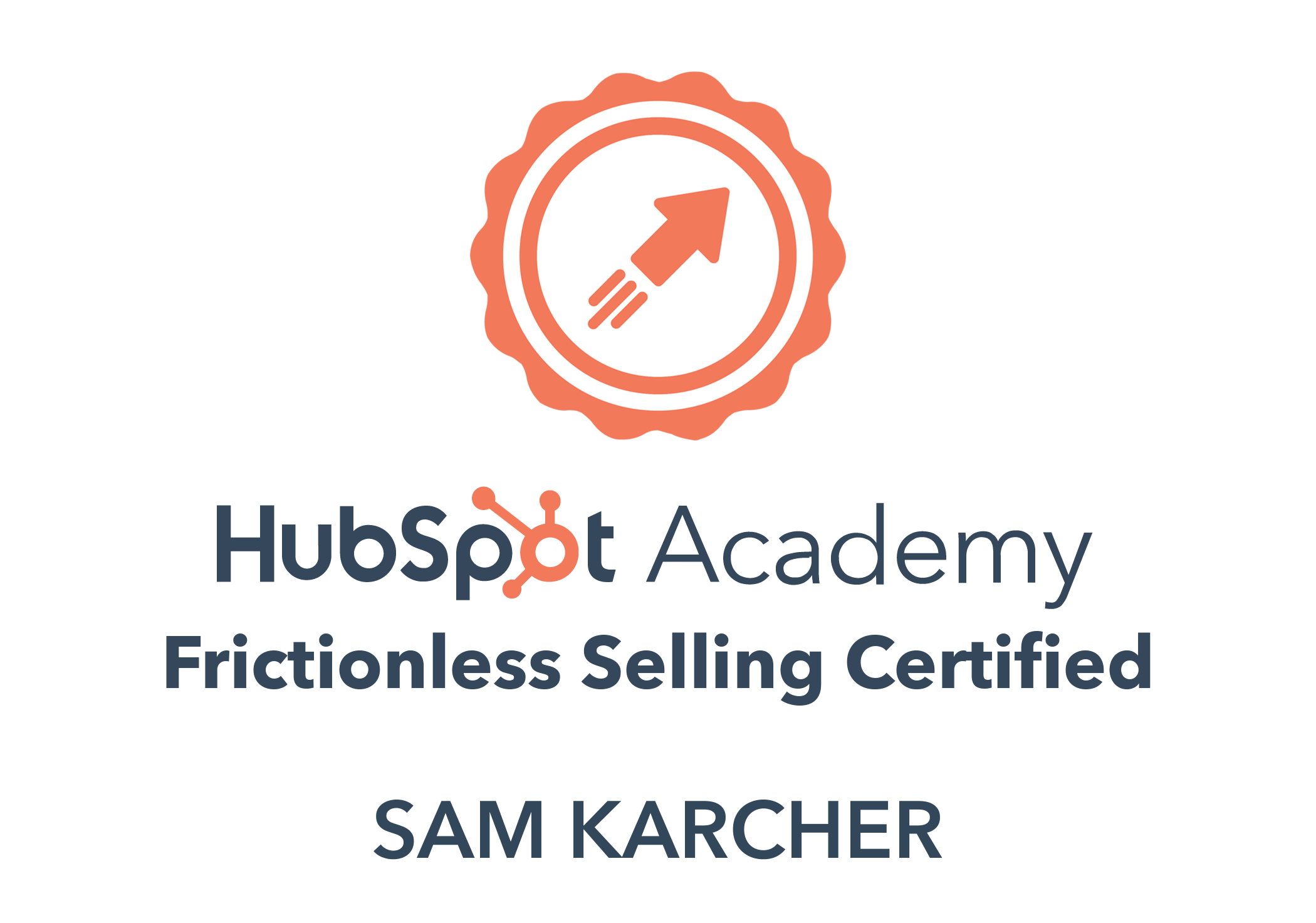 Sam - HubSpot Frictionless Selling Cert