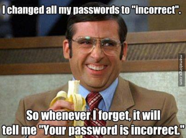 Incorrect password meme