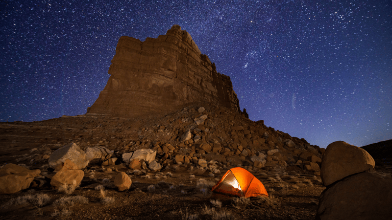 Camping under the stars