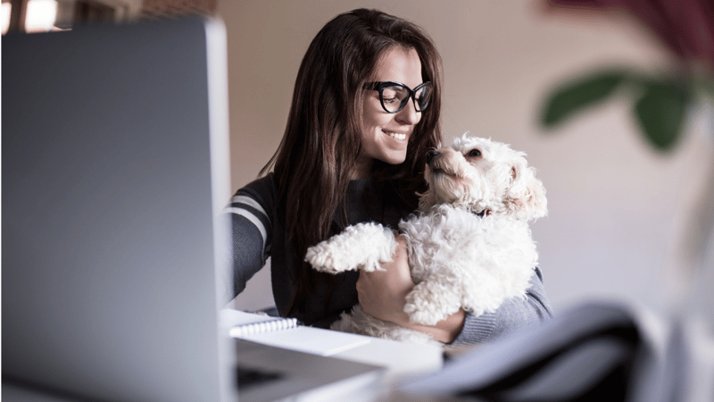 Girl with dog