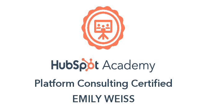 Weiss_HubSpot Platform Consulting Certification