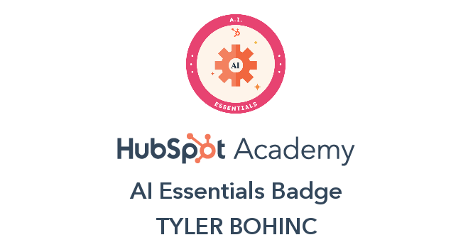 Tyler Bohinc HubSpot Academy AI Essentials