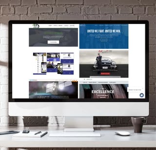 portfolio of web design screenshots