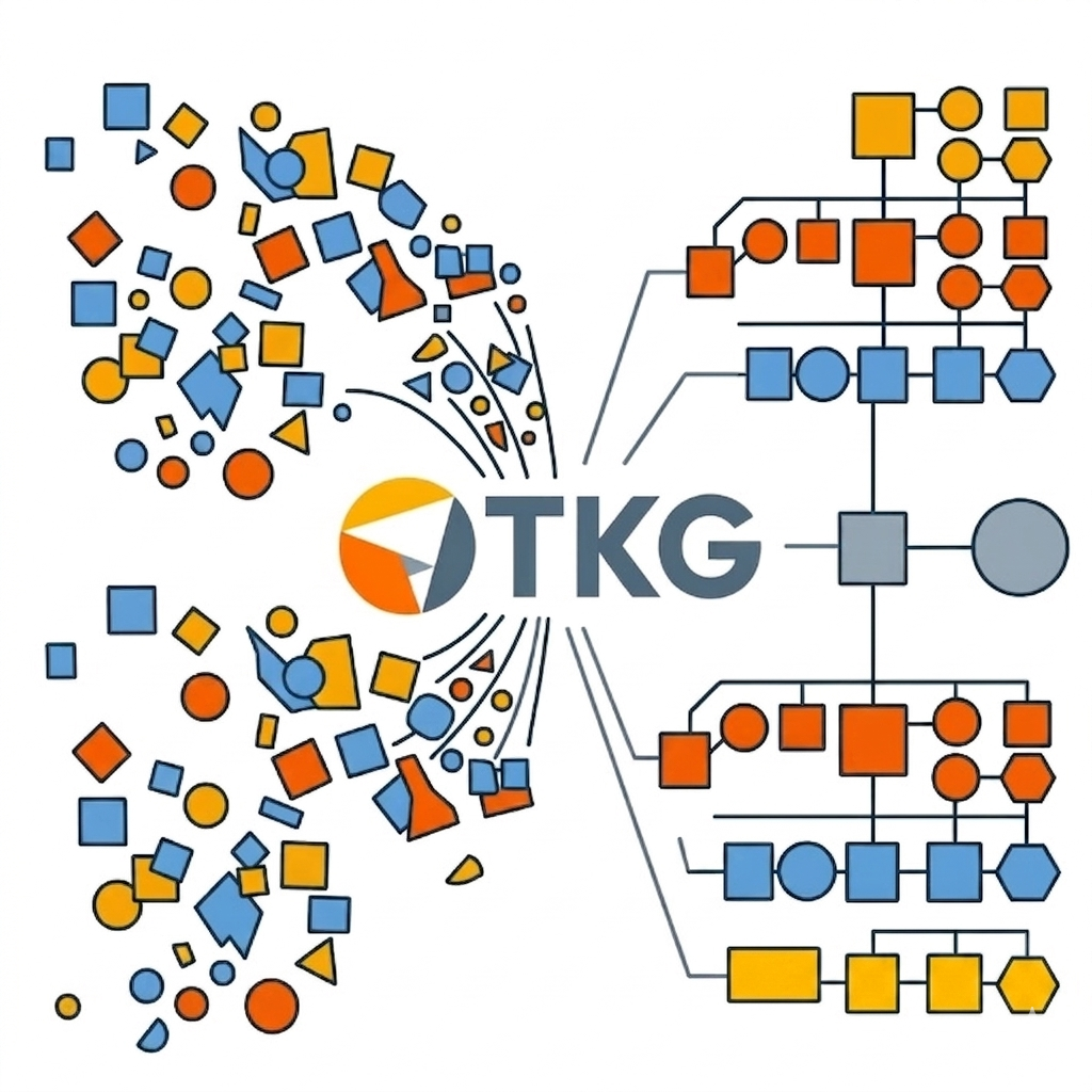 AI tools and automation filtered by value, data protection, and permissions into a controlled and organized business system