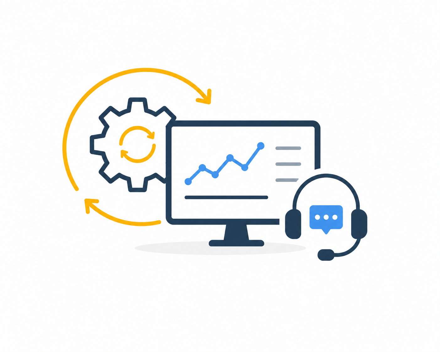 Managed IT services for AI tools with continuous monitoring, system updates, performance tracking, and ongoing support to maintain security and stability
