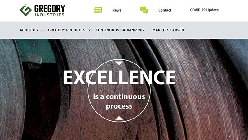 Gregory Industries home page