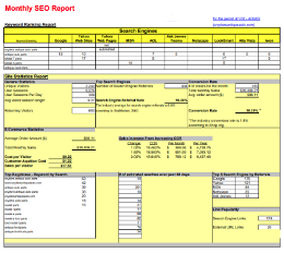 Screenshot of an SEO report from 2002 for a client in the auto industry
