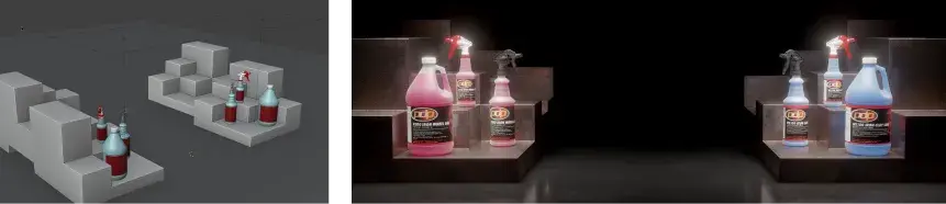 SEMA booth design development process including layout and branding elements