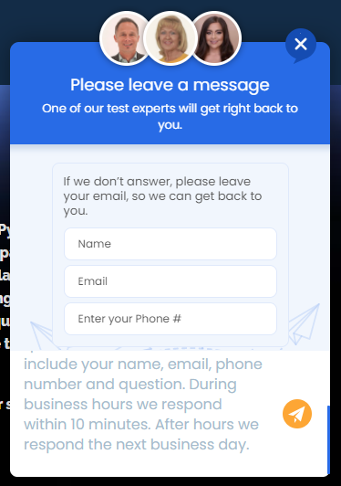 Leave a message feature